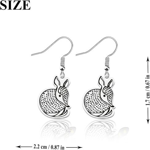 OKEYCH Armadillo Lover Gift Armadillo Shape Earrings Who Loves Armadillo Jewelry Wildlife Conservation gift in Saudi Arabia