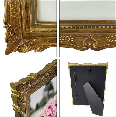 إطار صورة برونزي عتيق مقاس 5 × 7 من PHAREGE، إطار صورة عتيق مزخرف مقاس 5 × 7 لحفلات الزفاف، يعرض إطار الصورة الرجعية أفقيًا أو رأسيًا على سطح الطاولة in Saudi Arabia