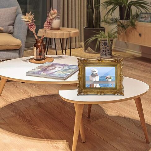 إطار صورة برونزي عتيق مقاس 5 × 7 من PHAREGE، إطار صورة عتيق مزخرف مقاس 5 × 7 لحفلات الزفاف، يعرض إطار الصورة الرجعية أفقيًا أو رأسيًا على سطح الطاولة in Saudi Arabia