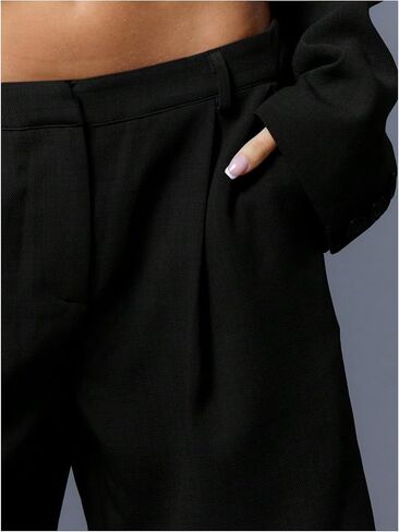 MakeMeChic Women's Bermuda Shorts Low Waist Knee Length Wide Leg Old Money Shorts in Saudi Arabia