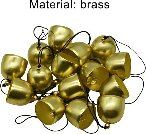 10Pcs Mini Brass Bells 1.1 Inch Small Gold Wind Chimes Fengshui Copper Bell for DIY Doorbell Dream Catcher Pendant Christmas Tree Home Garden Hanging Decoration in Saudi Arabia