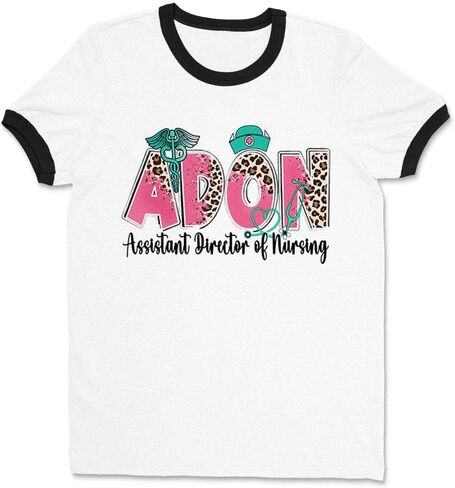 ADON Assistant Director of Nursing Ringer Tee Shirt Unisex in Saudi Arabia