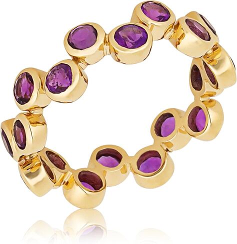 MAX + STONE 14k Solid Gold Gemstone Ring | Delicate Birthstone Ring | Hypoallergenic Stacking Gemstone Ring in Size 6-8 in Saudi Arabia