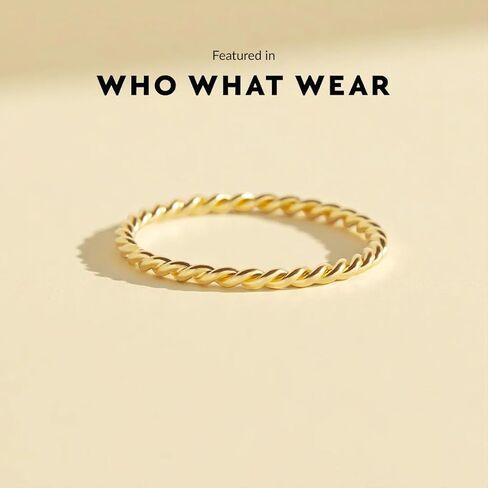 Mint & Lily Dainty Braided Stacking Ring for women, Never Fades, Rust, and Tarnish-Free Jewelry, Elegant Gift for Women in Saudi Arabia