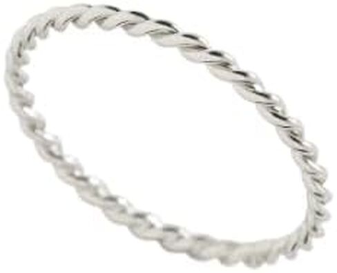 Mint & Lily Dainty Braided Stacking Ring for women, Never Fades, Rust, and Tarnish-Free Jewelry, Elegant Gift for Women in Saudi Arabia