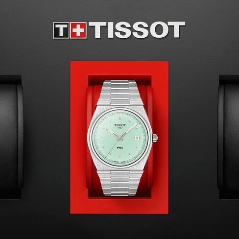 ساعة تيسوت للرجال Tissot PRX 316L بهيكل من الستانلس ستيل كوارتز، رمادي، ستانلس ستيل، 12 (T1374101109101) in Saudi Arabia