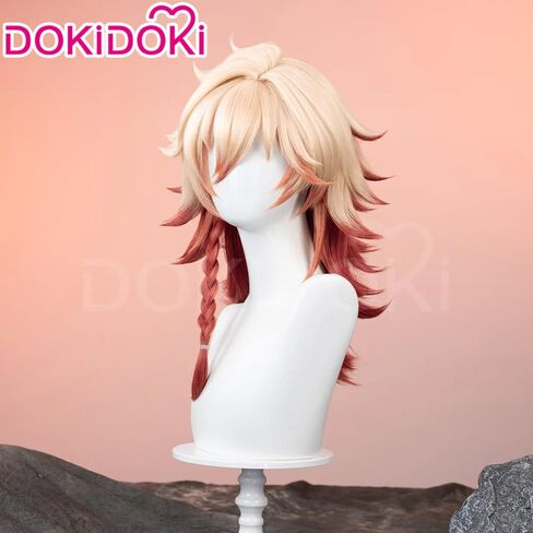 KIRA KIRA Mydei Wig Game Honkai: Star Rail Mydei 48cm Long Curly Golden Orange Gradient Hair Cosplay Party Wig for Women Men in Saudi Arabia