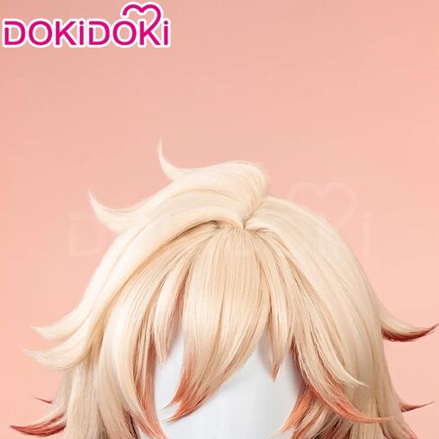 KIRA KIRA Mydei Wig Game Honkai: Star Rail Mydei 48cm Long Curly Golden Orange Gradient Hair Cosplay Party Wig for Women Men in Saudi Arabia