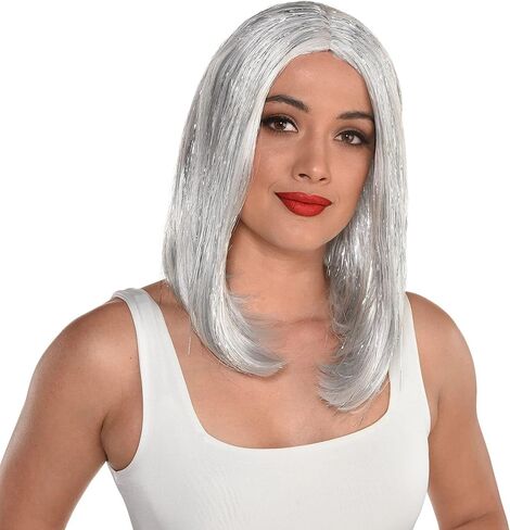 Silver Tinsel Wig | Mid Length -1 Pc in Saudi Arabia
