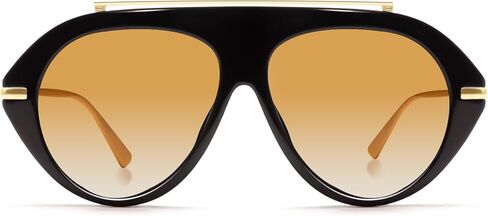 TYA Oversized Aviator Sunglasses for Women Men, Trendy Retro 70s Big Large Gold Vintage Aviators Sun Glasses in Saudi Arabia
