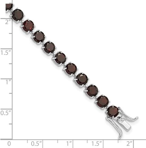 JewelryWeb 925 فضة استرلينية مطلية بالروديوم 5 ملم 17.4ga عقيق 7.5 بوصة سوار ربط سوار للنساء in Saudi Arabia