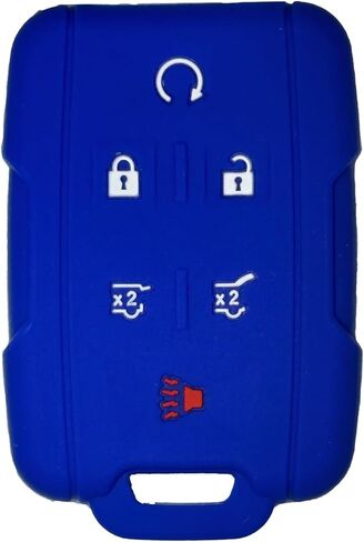 Key Fob Cover Yukon Suburban: 6 Buttons Key Case Cover Fit for GMC Yukon XL Denali Chevy Tahoe Suburban 2015 2016 2017 2018 2019 2020 13577766 13577767 84540864 Black Remote Case Protector in Kuwait