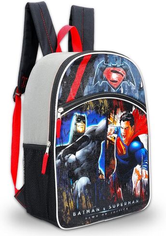 DC Comics Batman vs Superman Backpack for Boys - 16" Justice League School Bag with Front Pocket & Adjustble Straps | Batman and Superman Backpack for Kids in Saudi Arabia