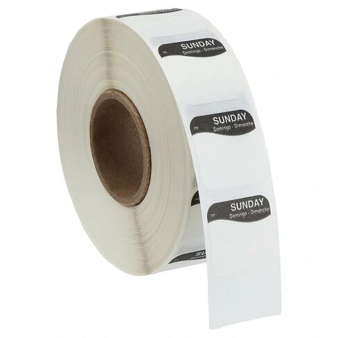 DayMark Safety Systems I132152 Day of The Week 3/4" Square Dissolvable Labels, Monday-Sunday, Label Dispenser Included (7,000 Labels) in Saudi Arabia