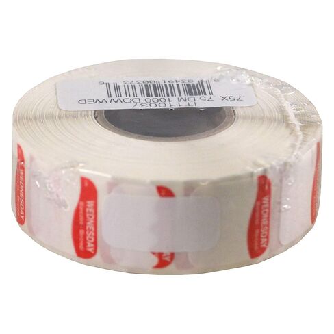 DayMark Safety Systems I132152 Day of The Week 3/4" Square Dissolvable Labels, Monday-Sunday, Label Dispenser Included (7,000 Labels) in Saudi Arabia