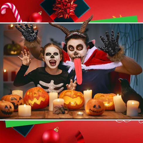 4 Pcs Christmas Monster Accessory Set Includes Antelope Horn Headband, Fake Tongue,Props Anime Ear, Monster Gloves for Christmas Holiday Cosplay Party Dress Up in Kuwait