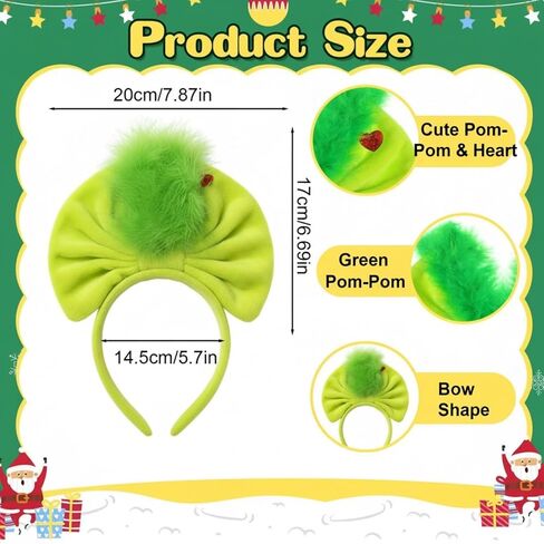 Christmas Headband Cute Xmas Holiday Hairband Christmas Cosplay Headpiece Party Favor Gift for Women in Saudi Arabia