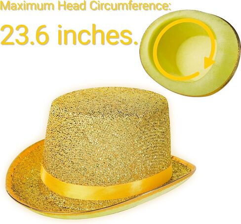 Tophat, Stunning Spotlight Effect Halloween Top Hat for Magician Performances Cosplay, Elegant Silver Hat in Saudi Arabia