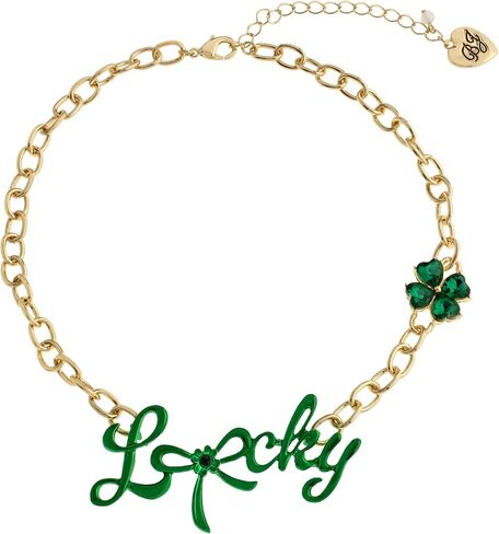 Betsey Johnson Jewelry Women's Paddy's Princess Lucky Bib Necklace in Saudi Arabia
