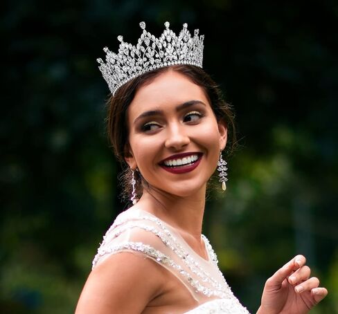 QXMYOO تيجان زفاف فاخرة كبيرة لحفلات الزفاف بمستوى 5A زركون حلو 16 Quinceanera CZ مسابقة الأميرة الملكة التيجان العروس إكسسوارات الشعر HB076 in Kuwait
