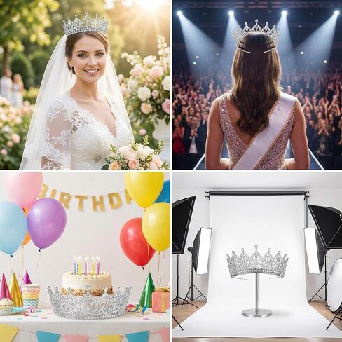 QXMYOO تيجان زفاف فاخرة كبيرة لحفلات الزفاف بمستوى 5A زركون حلو 16 Quinceanera CZ مسابقة الأميرة الملكة التيجان العروس إكسسوارات الشعر HB076 in Kuwait