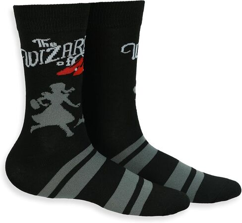 جوارب The Wizard of Oz، تصميمات شخصيات للبالغين، جوارب دائرية لمنتصف الساق، 5 أزواج تناسب مقاس الحذاء 8-12 in Kuwait