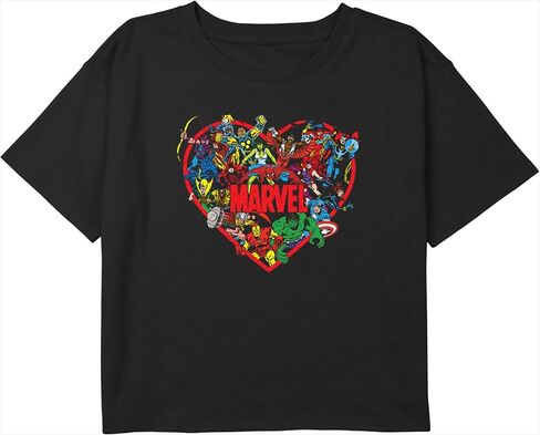 Marvel Girls Hero Heart Boxy Crop Tee in Saudi Arabia