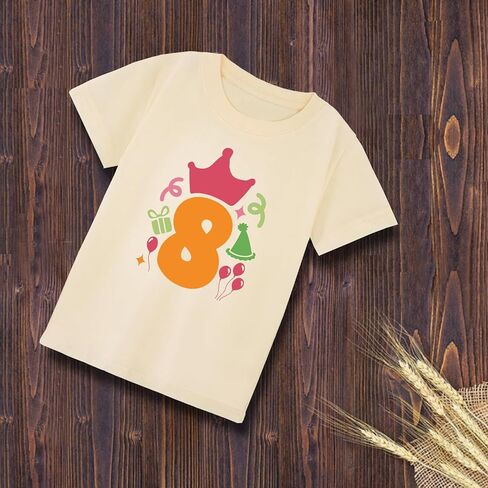 Birthday Shirt Girl 4th 5th 6th 7th 8th 9th Birthday Girl Shirt-Classic Crewneck Cotton Tees in Saudi Arabia