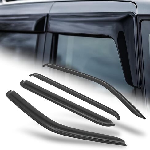 M-AUTO Outside Mount Window Visors Compatible with 01-07 Mercedes-Benz C-Class W203, Tape-On Rain Guards Shields, 4 PCs in Saudi Arabia