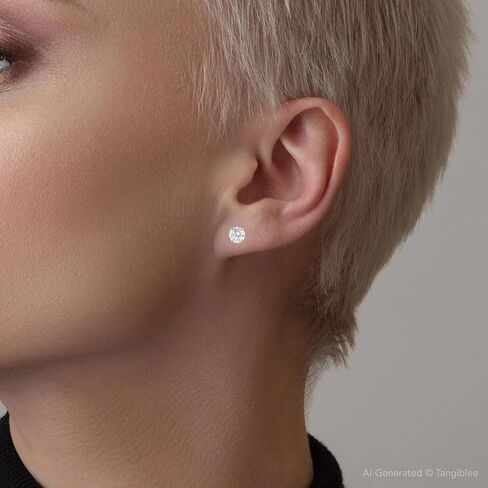 Pompeii 2 Carat Lab Grown Diamond Studs 14K Yellow Gold With Screw Backs (F,SI) in Saudi Arabia