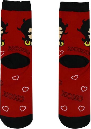 Mad Engine Betty Boop Socks Women's XOXO Character Design Adult Quarter Ankle Socks 1 Pair in Saudi Arabia