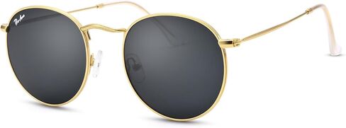 Pro Acme Round Sunglasses Glass Lens Metal Frame Retro Circle Sun Glasses for Women Men in Saudi Arabia