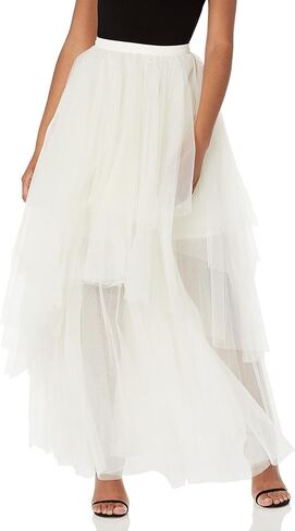 BCBGMAXAZRIA Womens Tiered Ruffle a Line Maxi SkirtSkirt in Saudi Arabia