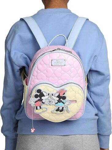 Disney Mickey Mouse and Minnie Mouse 10.5" Adult Mini Backpack With Movable Characters in Saudi Arabia