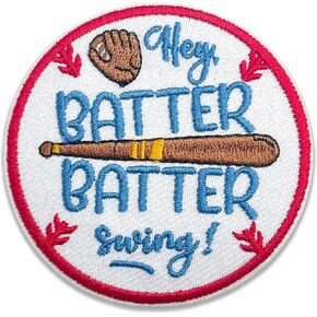 Baseball Patch-3 Inches Iron On/Sew On Embroidered Applique Patch, Embroidery Patches for Clothes Backpacks Hats, Quote Embroidered Patch Funny Baseball DIY Accessories Gifts for Baseball Players in Kuwait