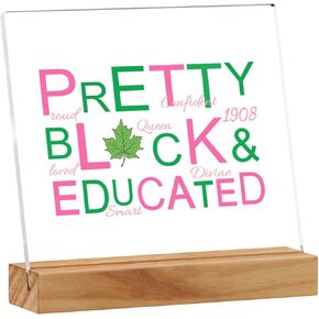 Sorority Gifts for Women, 1913 Sisterhood Paraphernalia Acrylic Plaque Sign, Greek Sorority Themed Gifts, Red and Black Desk Signs Decor for Women Sisters in Saudi Arabia