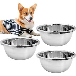 3 PCS Large Dog Water Bowls,1.3 Gallons Deep Dog Food Water Bowl Large Capacity Stackable Pet Feeding Bowls No Spill for Large and X-Large Dogs Cats Indoor Outdoor in Kuwait
