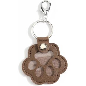 Pet Hair Storage Keychain Faux Leather Paw Print Keychains for Women Keepsake Holder for Pet Owners in Kuwait