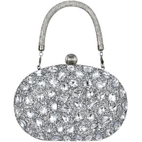 Sparkling Rhinestone Evening Bag for Women, Elegant Clutch and Crossbody Purse, Dimond Purse Handbag in Saudi Arabia