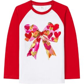 قمصان للأولاد والبنات لعيد الحب للأطفال الصغار تي شيرت لطيف على شكل بطة عيد الحب للأطفال الصغار مطبوع عليه قلب الحب ملابس علوية للعطلات 2T in Kuwait