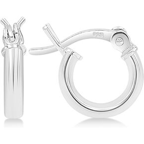 KEZEF 925 Sterling Silver Hoop Earrings For Women, Men | 2mm Thin High Polished Silver Hoop Earrings Hypoallergenic | Lightweight Jewelry Earring 45mm Diameter in Kuwait