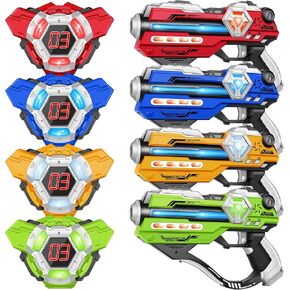 Tag Guns Set of 4 Laser Tag with Digital LED Score Display Vests for Teens in Kuwait