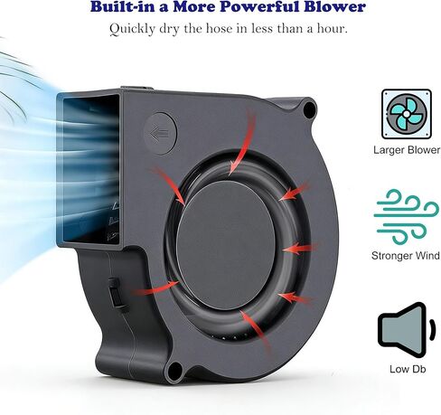 Upgraded CPAP Hose Dryer for All Standard 22mm Tubing, Cpap Tube Dryer Fan with Strong Wind for Quick Drying Hose, Cpap Cleaning Kit, Resmed Cpap Cleaner Supplies, Portable and Easy to Use in Kuwait