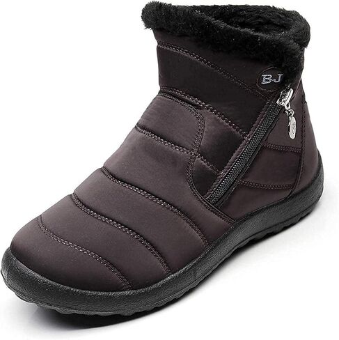 UOQAPRE Warm Snow Boots for Women and Men,Waterproof Outdoor Fur Lining Winter Shoes Lightweight Non-slip Ankle Bootie for Couple in Saudi Arabia