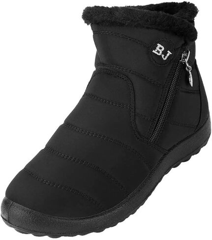 UOQAPRE Warm Snow Boots for Women and Men,Waterproof Outdoor Fur Lining Winter Shoes Lightweight Non-slip Ankle Bootie for Couple in Saudi Arabia