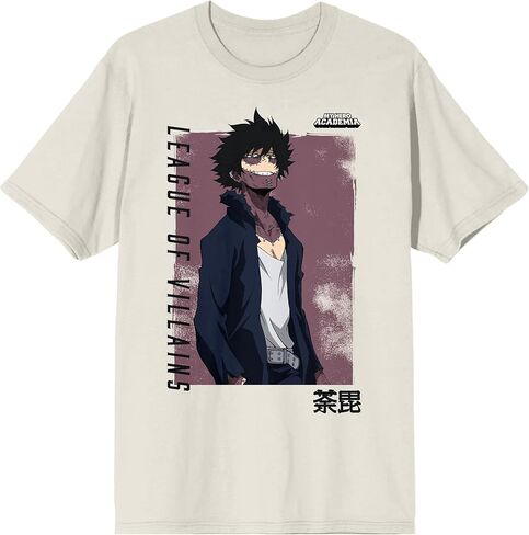 تي شيرت رجالي من My Hero Academia Dabi Distressed Box برقبة دائرية وأكمام قصيرة من Tofu in Kuwait
