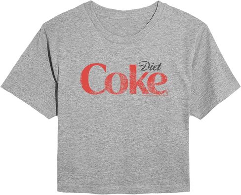 Coca-Cola - Diet Coke Logo - Juniors Cropped Short Sleeve Graphic T-Shirt in Saudi Arabia
