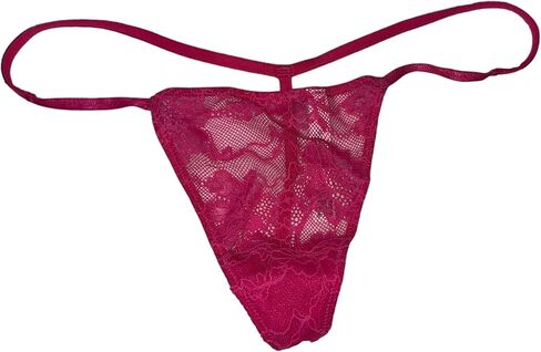 Victoria's Secret T-Back Shine Strap Rhinestone Lace V-String Panty Color Hot Pink New in Saudi Arabia