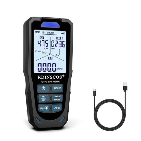 كاشف EMF، اكتشف جميع الأنواع الثلاثة من مجال الإشعاع الكهرومغناطيسي في مقياس EMF واحد لشبكة 5G، وأبراج الخلايا، والواي فاي والعدادات الذكية، وقارئ EMF لمعدات صيد الأشباح في المنزل والمكتب in Kuwait