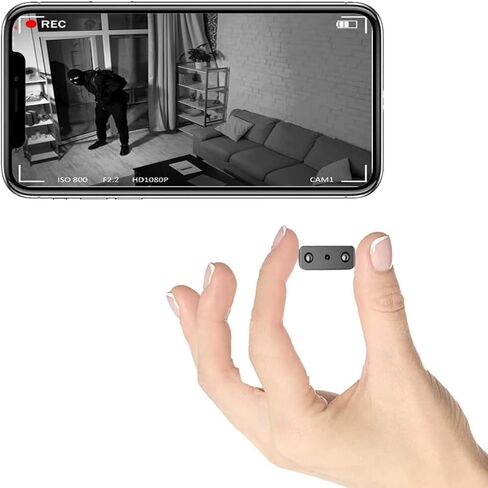 Mini Spy Camera WiFi, Smallest Hidden Cameras HD1080P for Home Security Surveillance, Small Portable Nanny Cam with Phone App, Motion Detection, Night Vision for Indoor in Kuwait